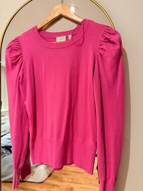 Cyrus Pink Puff Shoulder Sweater